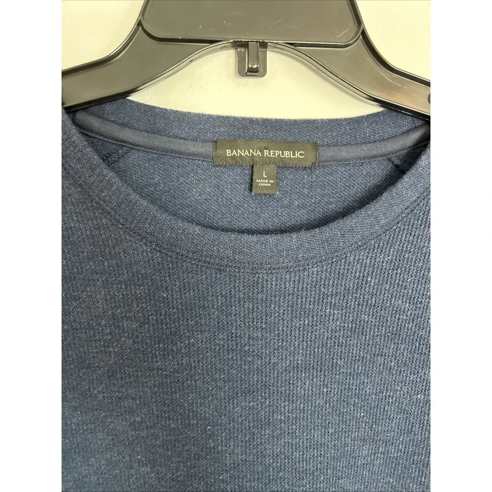 Banana Republic Long Sleeve Pull Over Knit Sweater Men's Size‎ Large Blue Soft